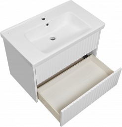 ASB-Woodline Мебель для ванной Риола 80 подвесная белая – фотография-10
